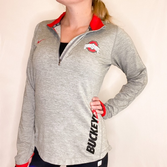 Nike Ohio State Buckeyes Dri-Fit quarter zip long-sleeve top, size medium - Picture 5 of 16